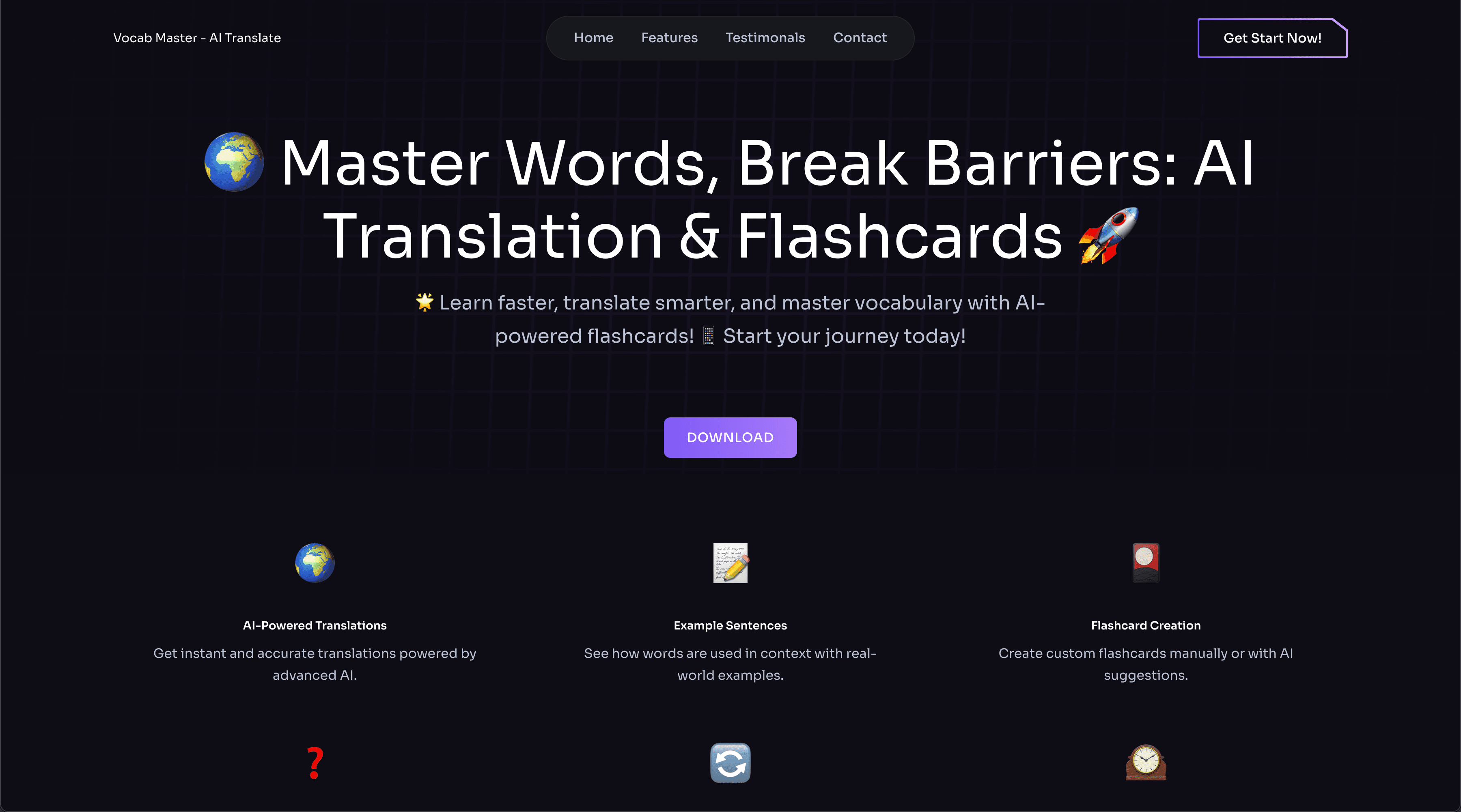 Vocab Master AI Translate App